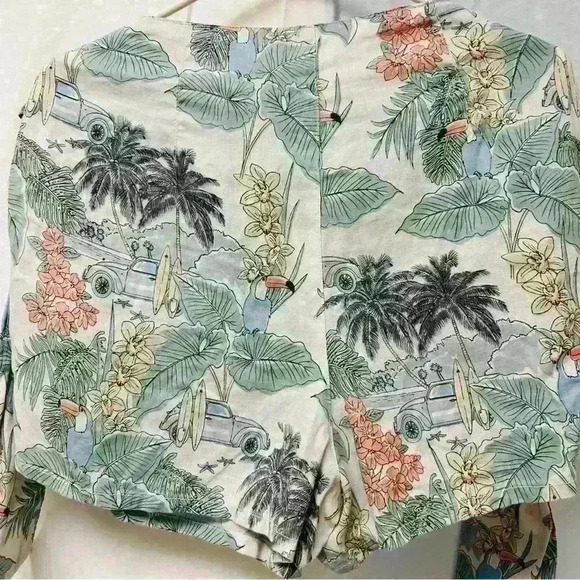 C&C California Faux Wrap High Waisted Linen Shorts Women’s Size 8 - Picture 6 of 10